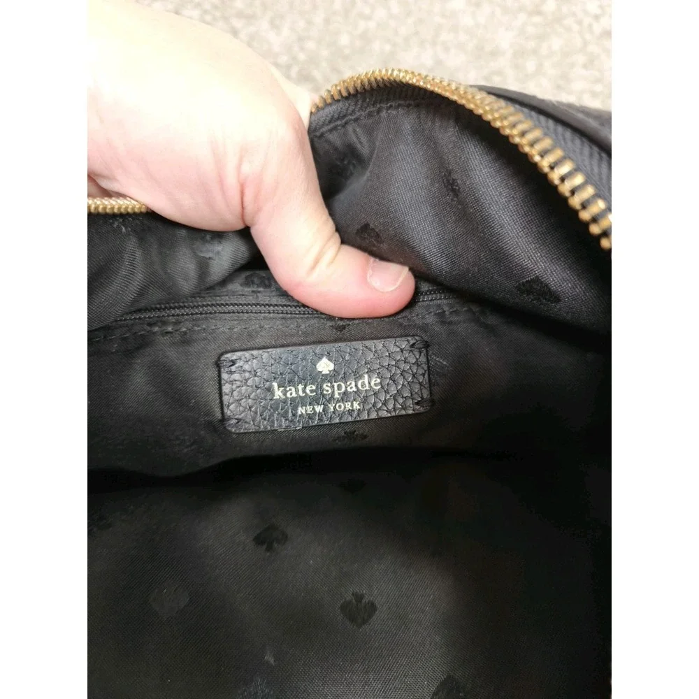 Kate Spade New York‎ Black Pebbled Leather Hobo Shoulder Bag Purse